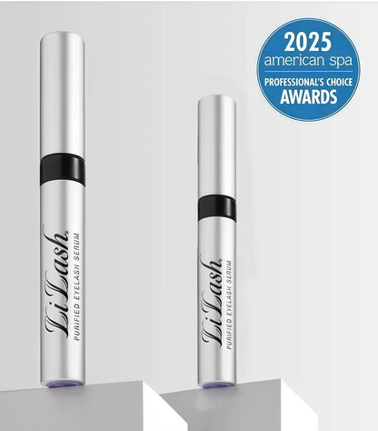 LiLash Purified Eyelash Serum to Grow Longer & Fuller-Looking Lashes - Eyelash Growth Enhancer, Safe for Use with Contacts, Lash Extensions, Sensitive Eyes - Vegan & Cruelty-free (2mL, 90-Day Supply)